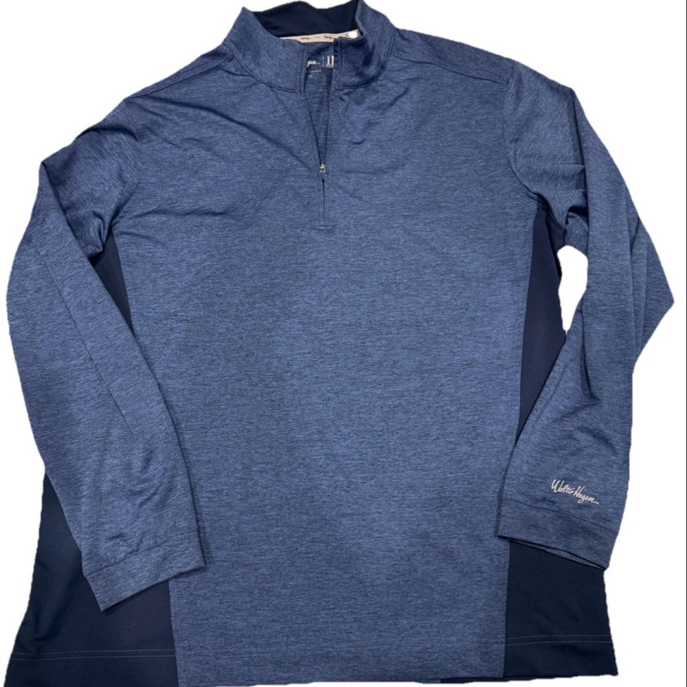 Walter Hagen 11 Majors Hydro Dri 1/4 Zip Blue Pullover Men's XL